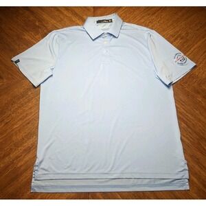 $128 RLX Ralph Lauren Golf Blue Short Sleeve‎ Polo Shirt Mens Medium
